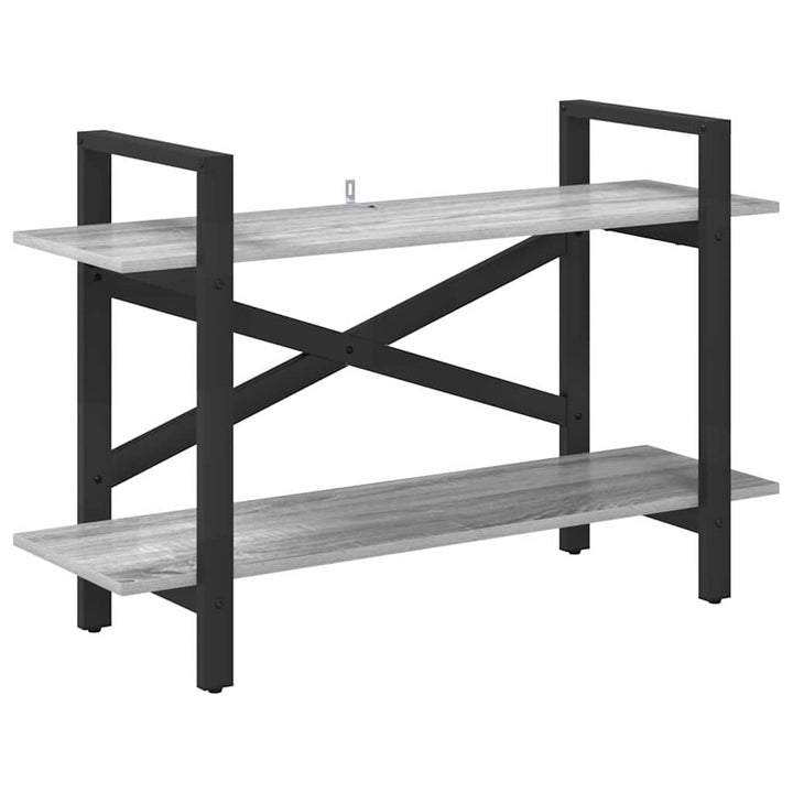 Bogreol 2 niveauer 100 x 33,5 x 64 cm Konstrueret træ
