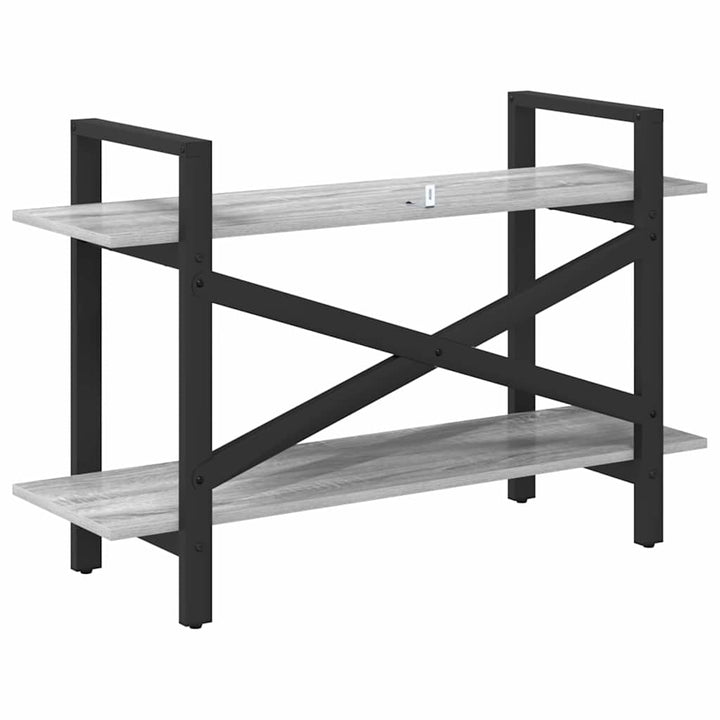 Bogreol 2 niveauer 100 x 33,5 x 64 cm Konstrueret træ