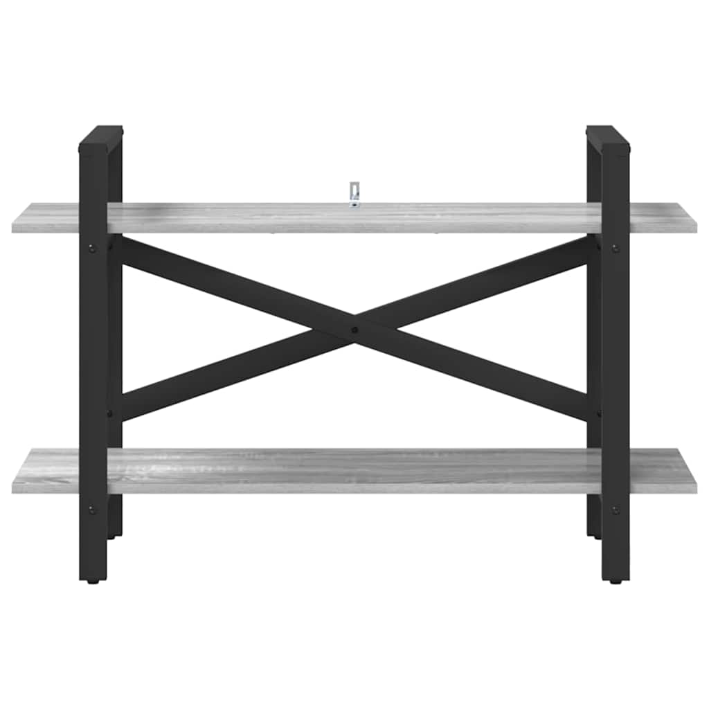 Bogreol 2 niveauer 100 x 33,5 x 64 cm Konstrueret træ
