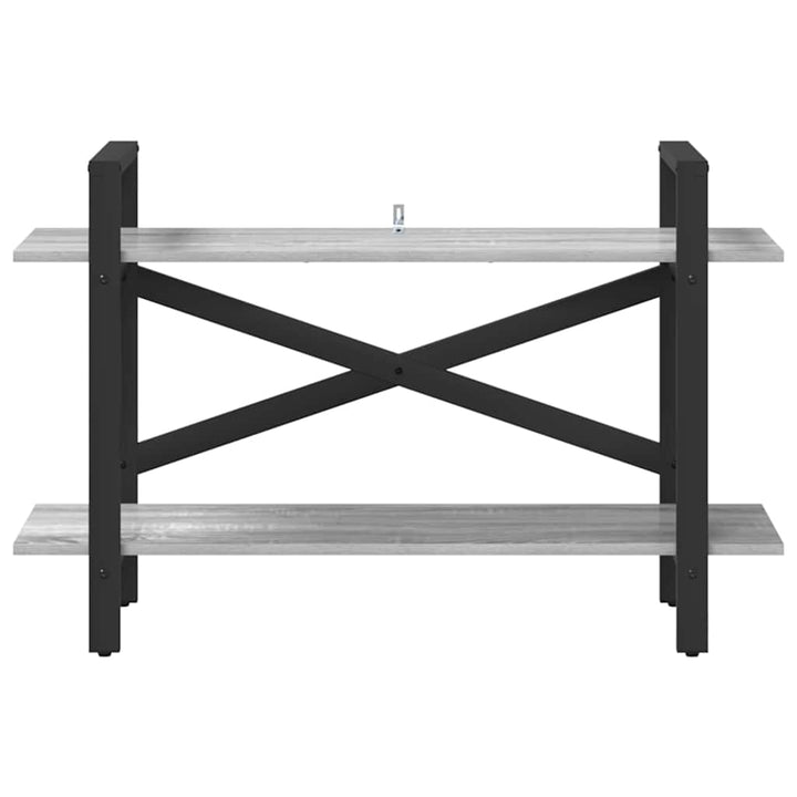 Bogreol 2 niveauer 100 x 33,5 x 64 cm Konstrueret træ