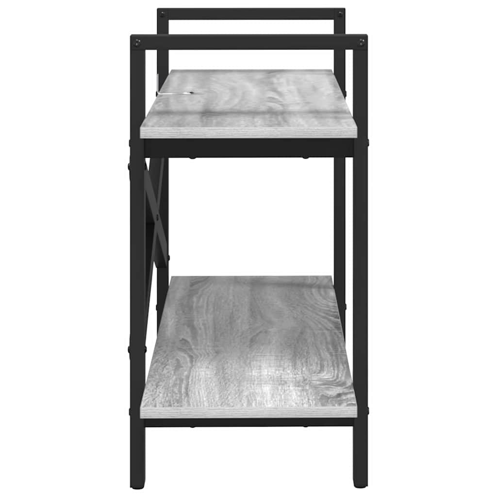 Bogreol 2 niveauer 100 x 33,5 x 64 cm Konstrueret træ