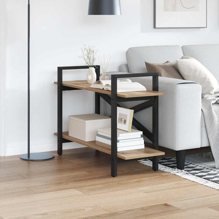 Bogreol 2 niveauer 100 x 33,5 x 64 cm Konstrueret træ