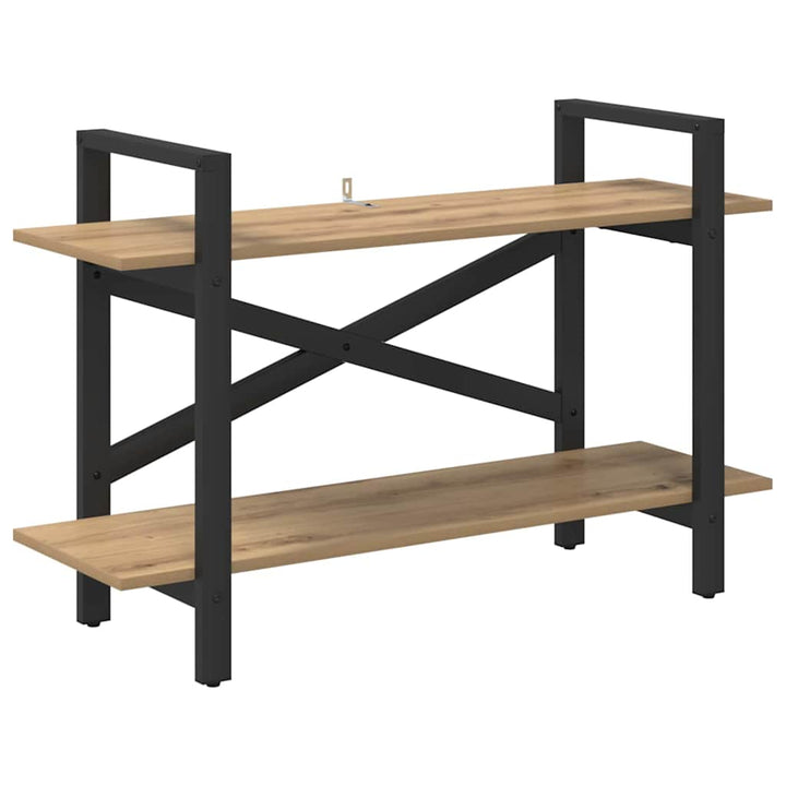 Bogreol 2 niveauer 100 x 33,5 x 64 cm Konstrueret træ