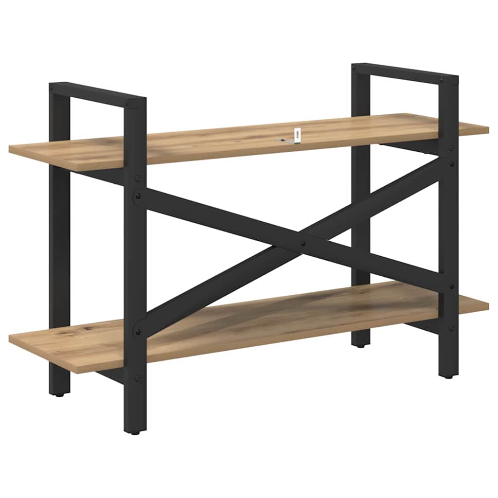 Bogreol 2 niveauer 100 x 33,5 x 64 cm Konstrueret træ