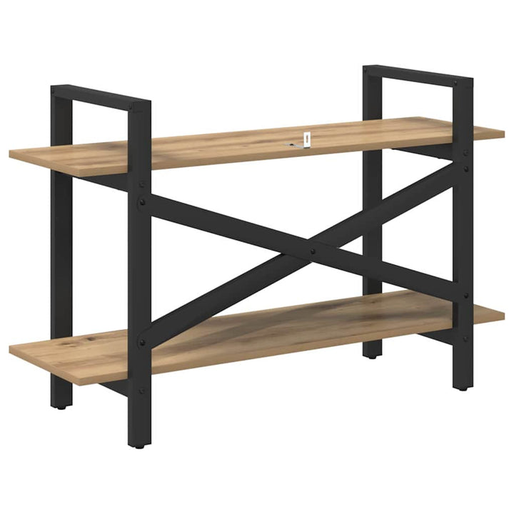Bogreol 2 niveauer 100 x 33,5 x 64 cm Konstrueret træ