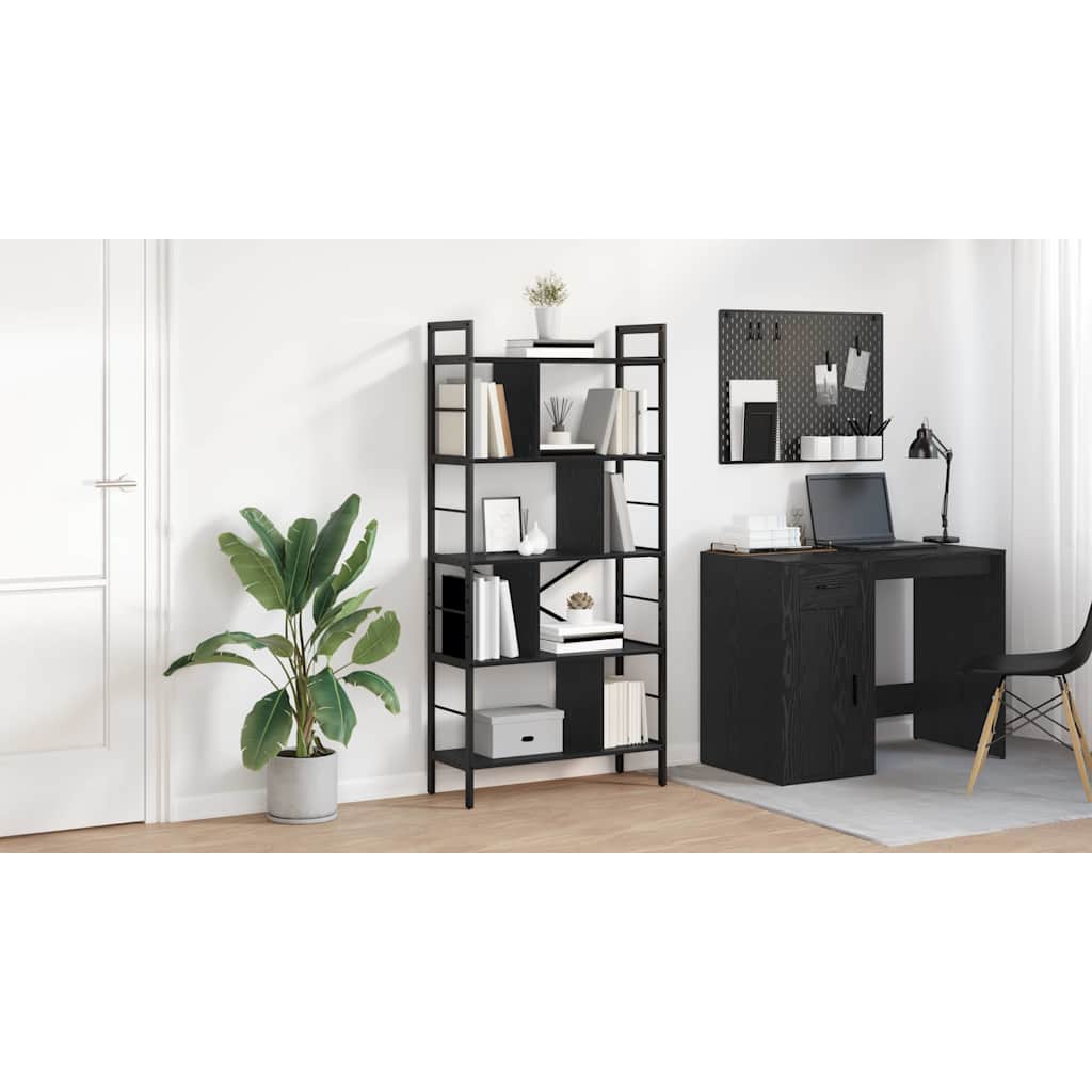 Bogreol Sort eg 75 x 30 x 156 cm Konstrueret træ