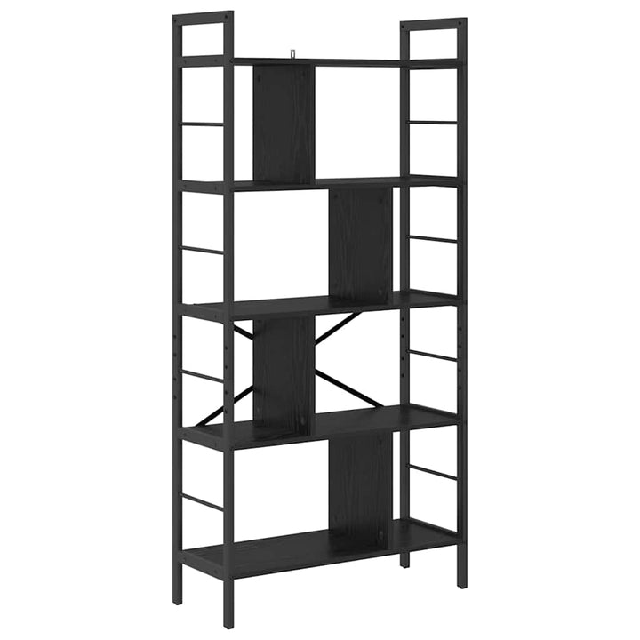 Bogreol Sort eg 75 x 30 x 156 cm Konstrueret træ