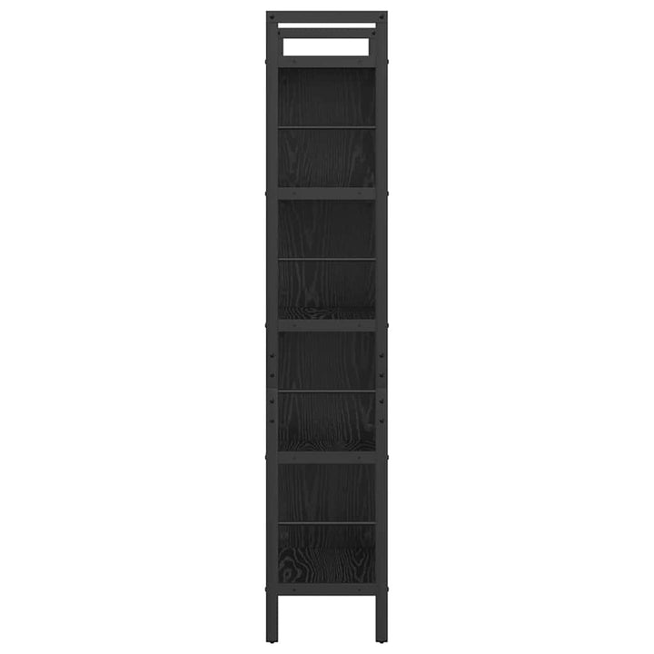 Bogreol Sort eg 75 x 30 x 156 cm Konstrueret træ