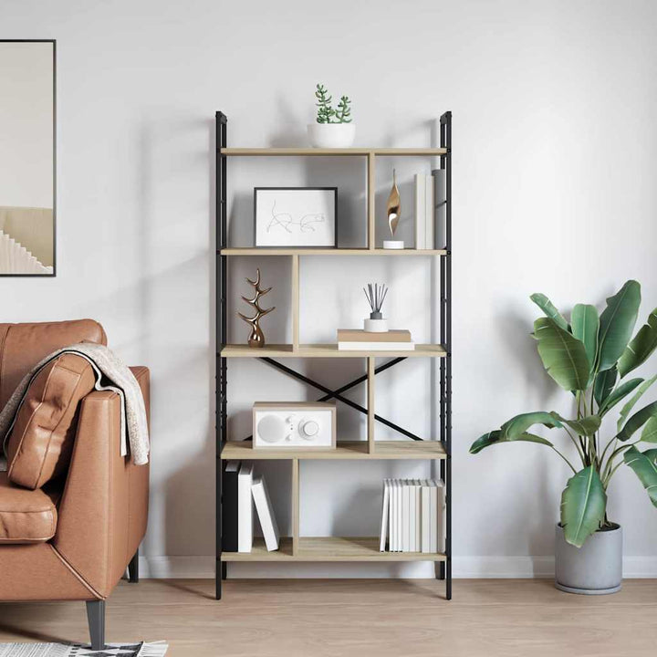 Bogreol Sonoma eg 75 x 30 x 156 cm Konstrueret træ
