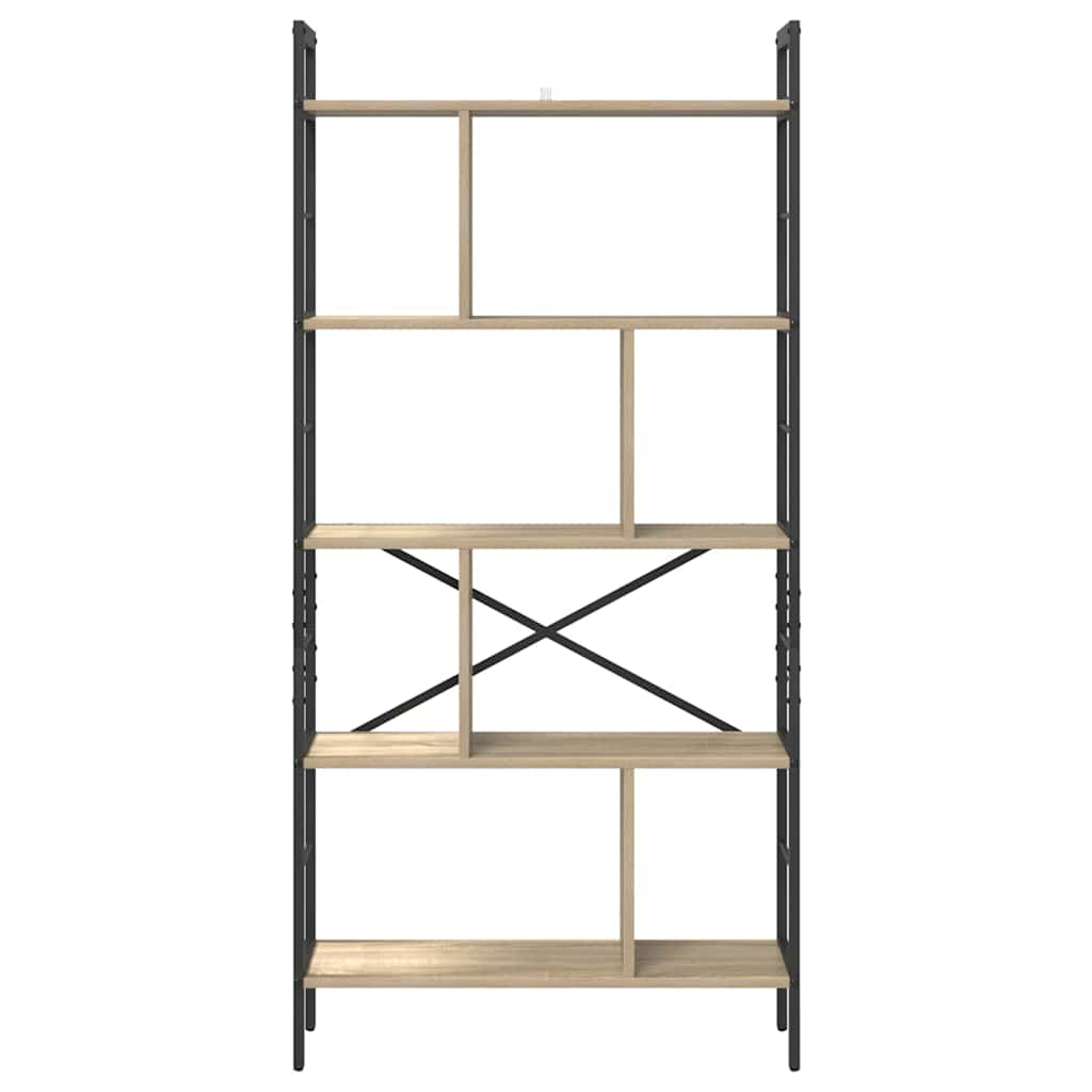 Bogreol Sonoma eg 75 x 30 x 156 cm Konstrueret træ