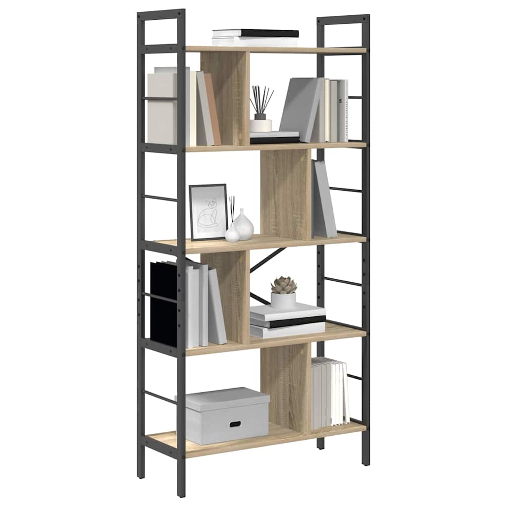 Bogreol Sonoma eg 75 x 30 x 156 cm Konstrueret træ
