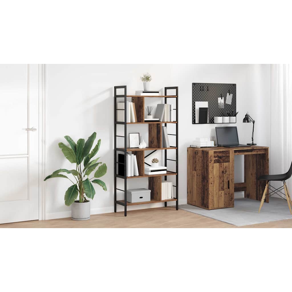 Bogreol Gammelt træ 75 x 30 x 156 cm Konstrueret træ
