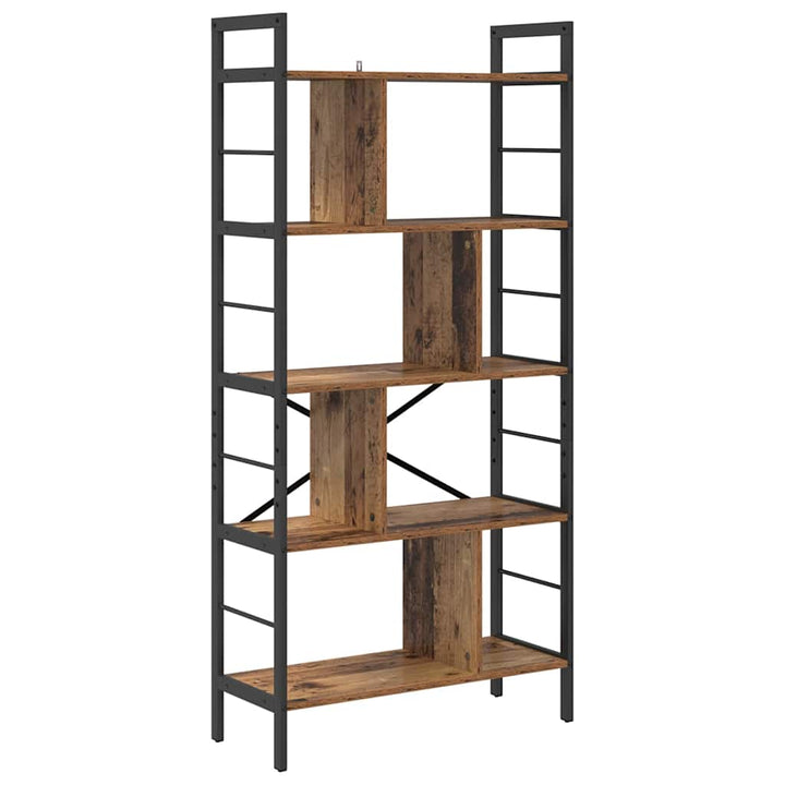 Bogreol Gammelt træ 75 x 30 x 156 cm Konstrueret træ