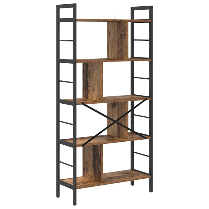 Bogreol Gammelt træ 75 x 30 x 156 cm Konstrueret træ