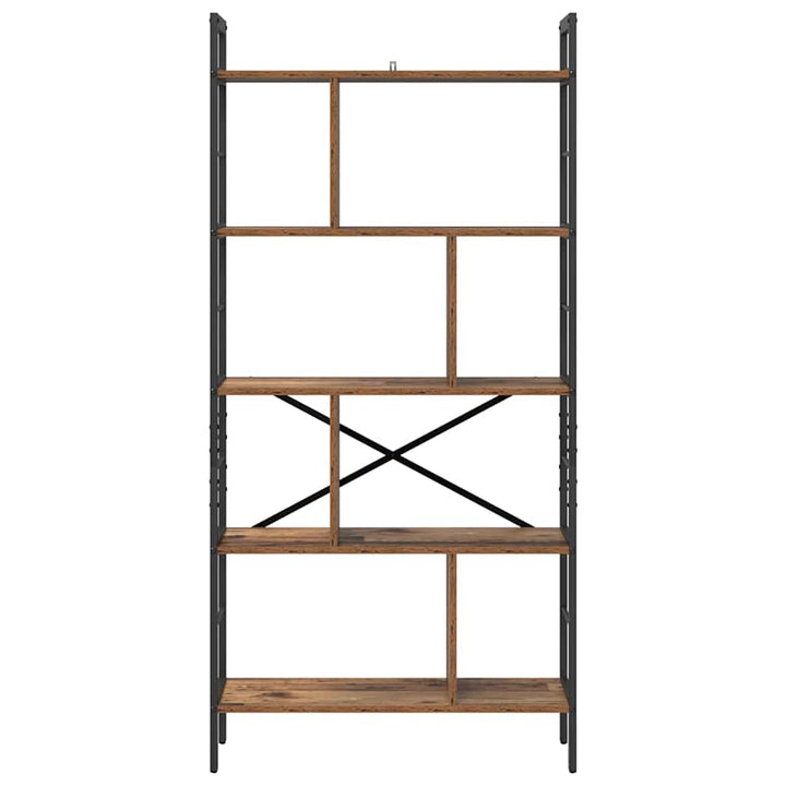Bogreol Gammelt træ 75 x 30 x 156 cm Konstrueret træ