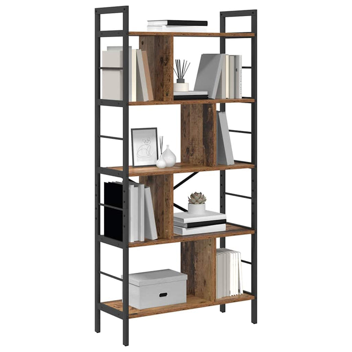 Bogreol Gammelt træ 75 x 30 x 156 cm Konstrueret træ