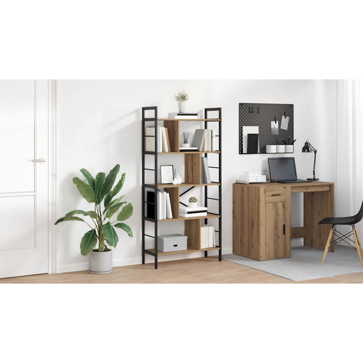Bogreol Artisan Egetræ 75 x 30 x 156 cm Konstrueret træ