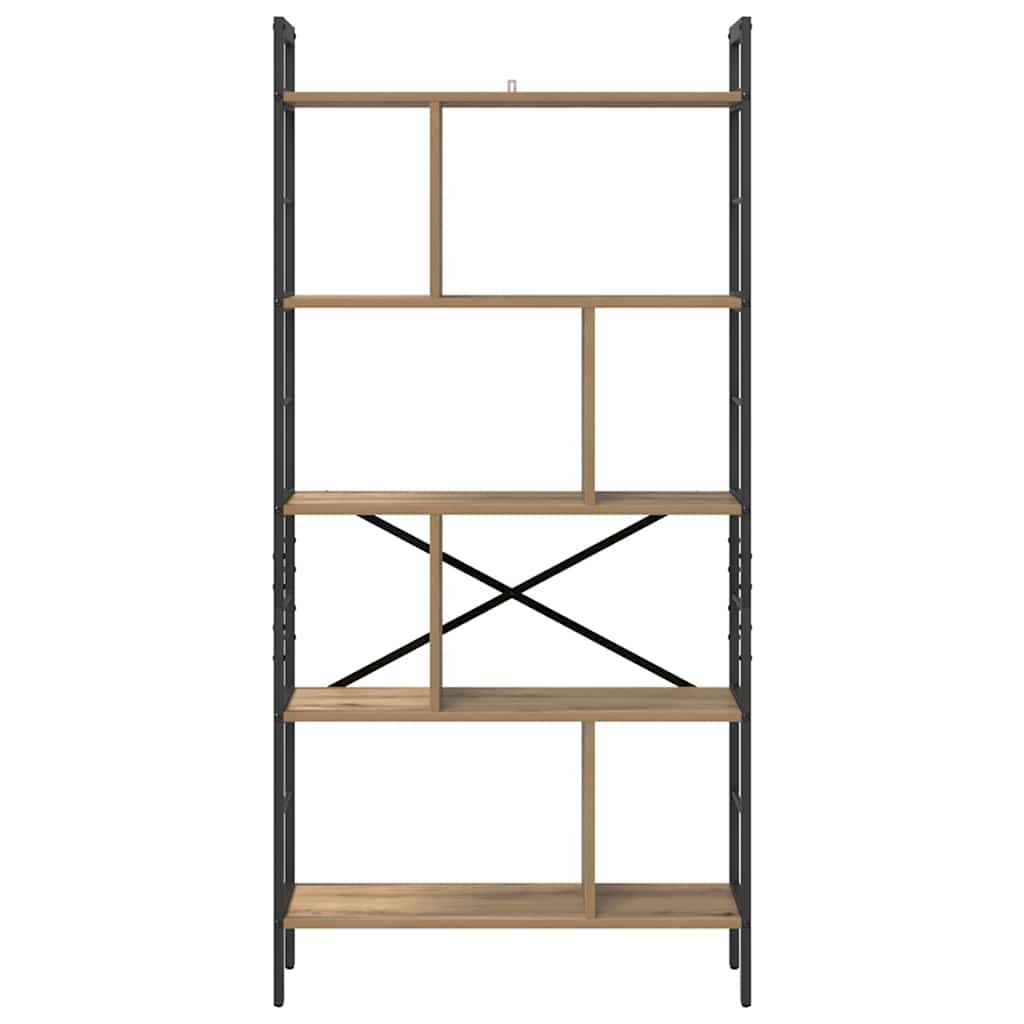 Bogreol Artisan Egetræ 75 x 30 x 156 cm Konstrueret træ