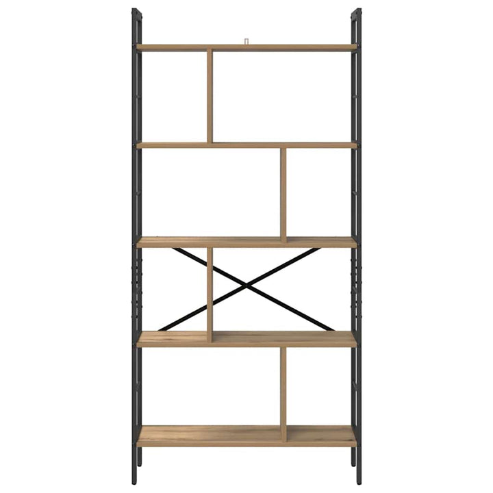 Bogreol Artisan Egetræ 75 x 30 x 156 cm Konstrueret træ