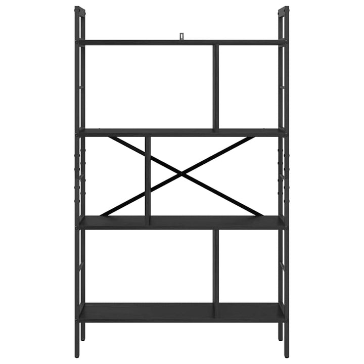 Bogreol Sort eg 75 x 30 x 123,5 cm Konstrueret træ