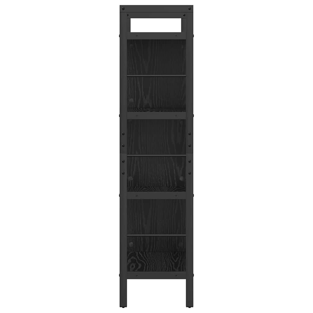 Bogreol Sort eg 75 x 30 x 123,5 cm Konstrueret træ