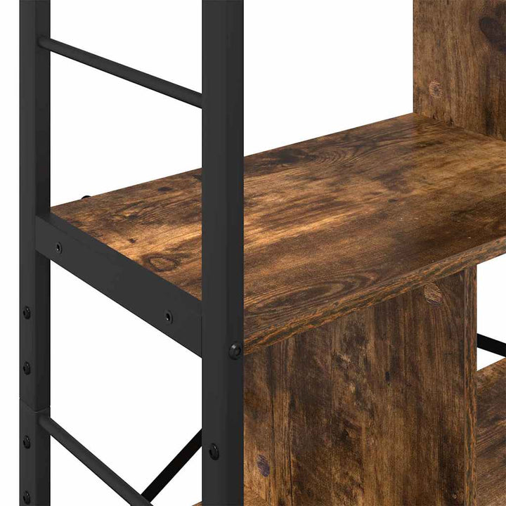 Bogreol Røget eg 75 x 30 x 123,5 cm Konstrueret træ