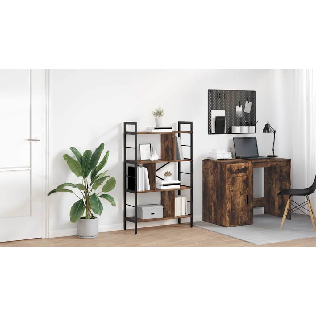 Bogreol Røget eg 75 x 30 x 123,5 cm Konstrueret træ