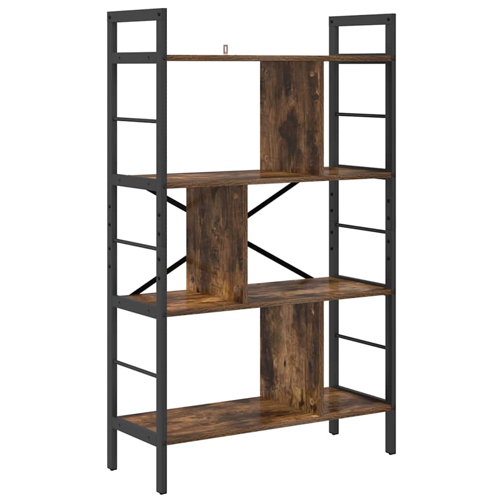 Bogreol Røget eg 75 x 30 x 123,5 cm Konstrueret træ