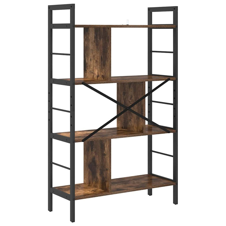 Bogreol Røget eg 75 x 30 x 123,5 cm Konstrueret træ 7 niveauer
