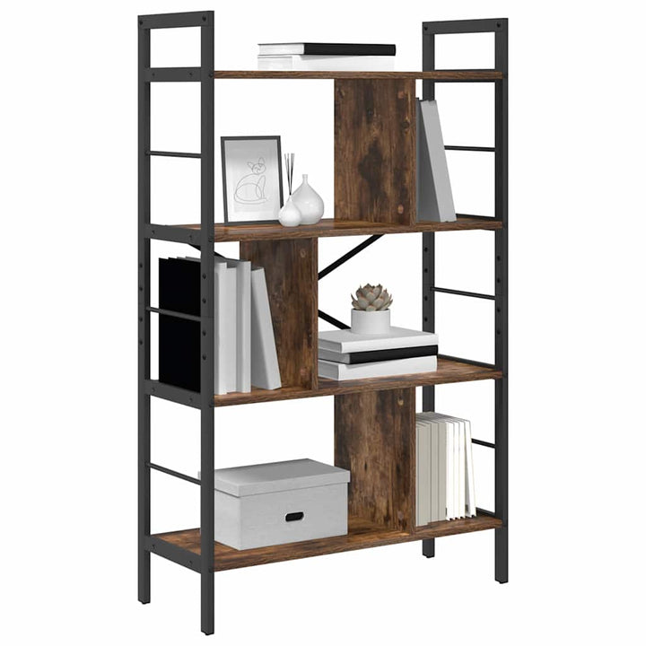 Bogreol Røget eg 75 x 30 x 123,5 cm Konstrueret træ
