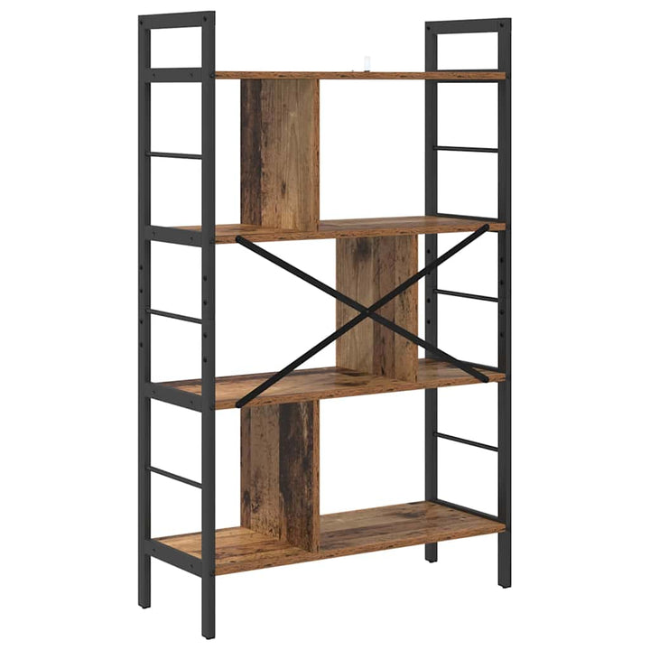 Bogreol Gammelt træ 75 x 30 x 123,5 cm Konstrueret træ