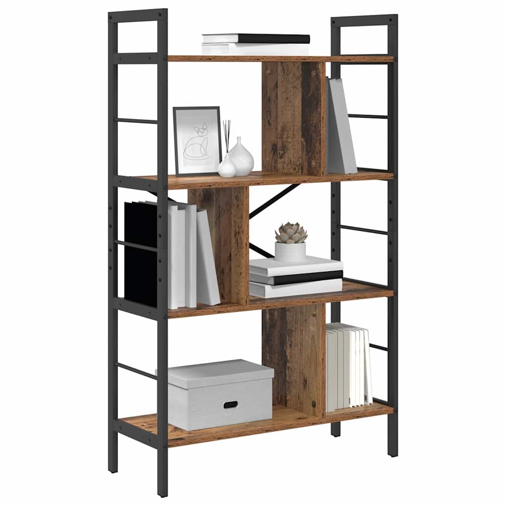 Bogreol Gammelt træ 75 x 30 x 123,5 cm Konstrueret træ