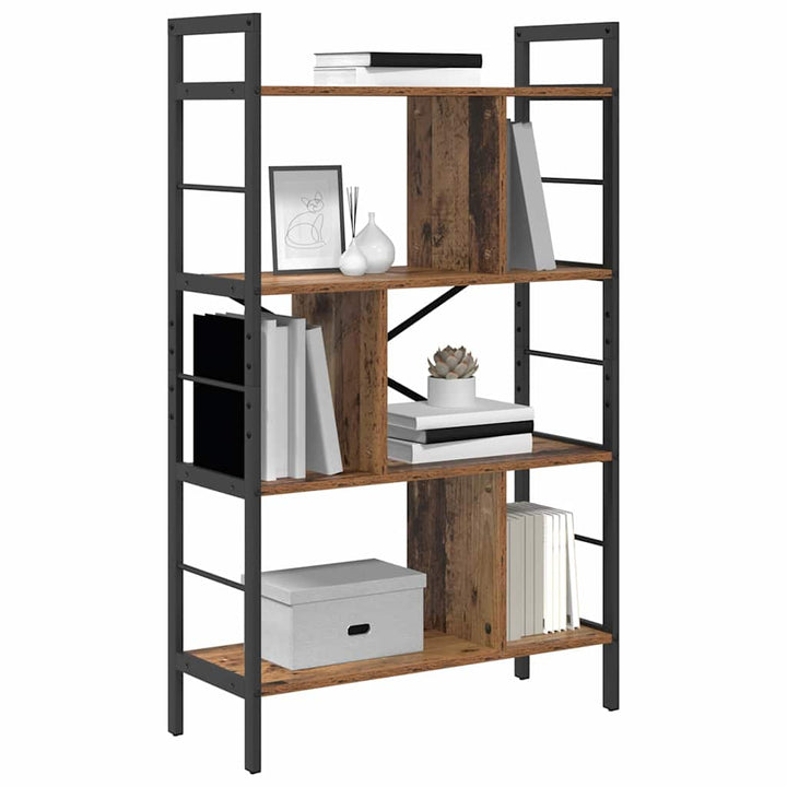 Bogreol Gammelt træ 75 x 30 x 123,5 cm Konstrueret træ