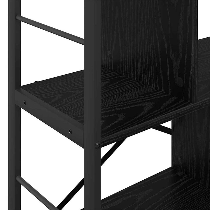 Bogreol 5 niveauer 75 x 30 x 91 cm Konstrueret træ Sort eg