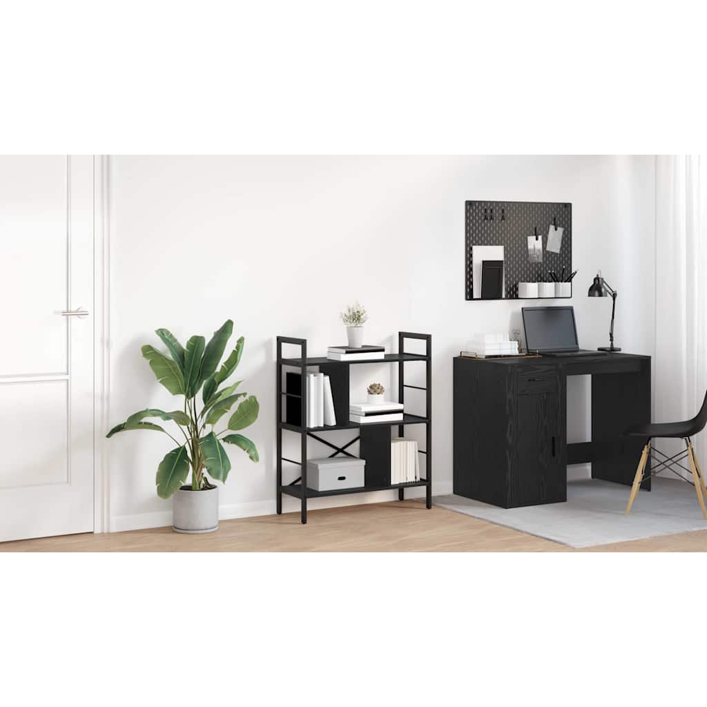 Bogreol Sort eg 75 x 30 x 91 cm Konstrueret træ