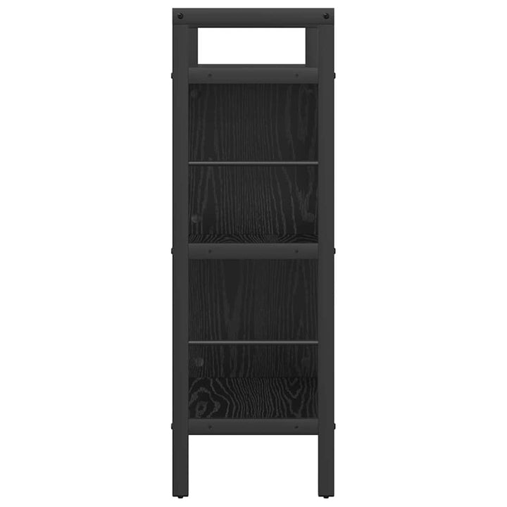 Bogreol 5 niveauer 75 x 30 x 91 cm Konstrueret træ Sort eg