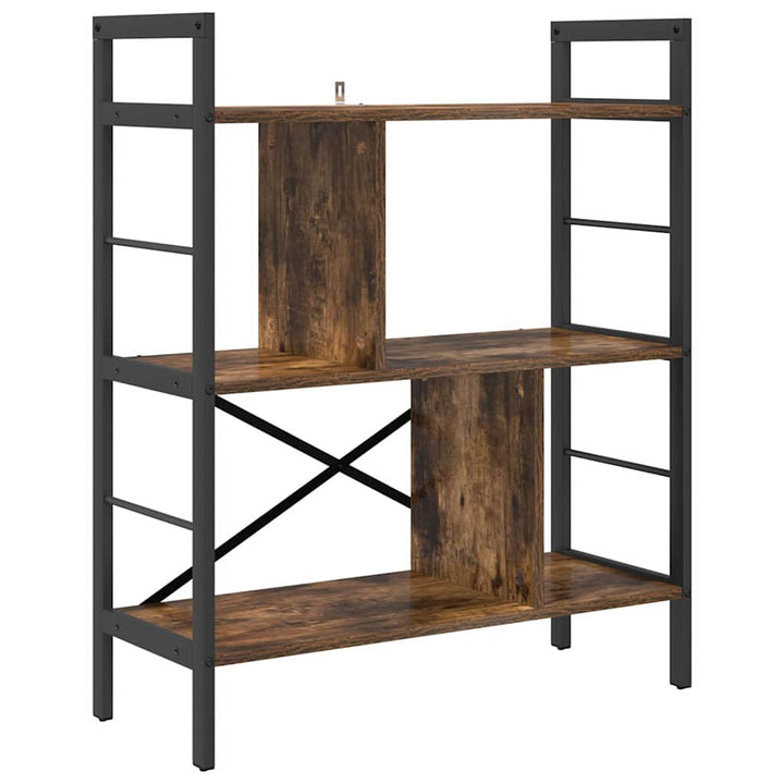 Bogreol Røget eg 75 x 30 x 91 cm Konstrueret træ