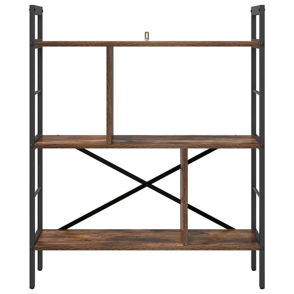 Bogreol Røget eg 75 x 30 x 91 cm Konstrueret træ