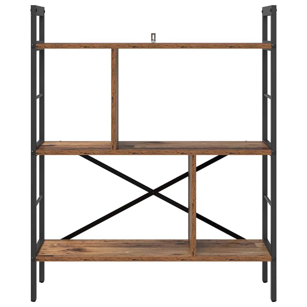 Bogreol Gammelt træ 75 x 30 x 91 cm Konstrueret træ