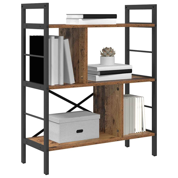 Bogreol Gammelt træ 75 x 30 x 91 cm Konstrueret træ
