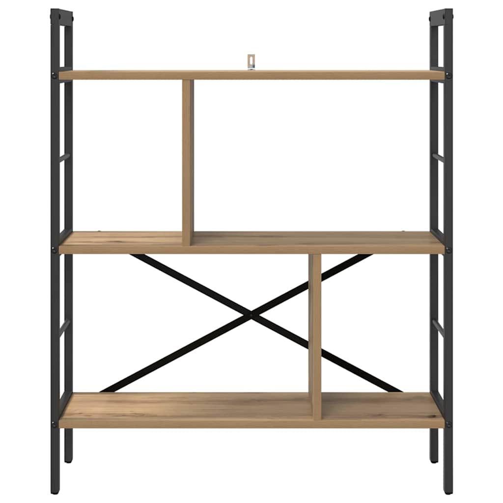 Bogreol Artisan Egetræ 75 x 30 x 91 cm Konstrueret træ