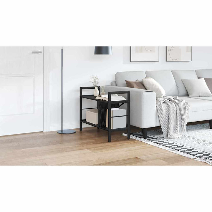 Bogreol Sort eg 75 x 30 x 58,5 cm Konstrueret træ
