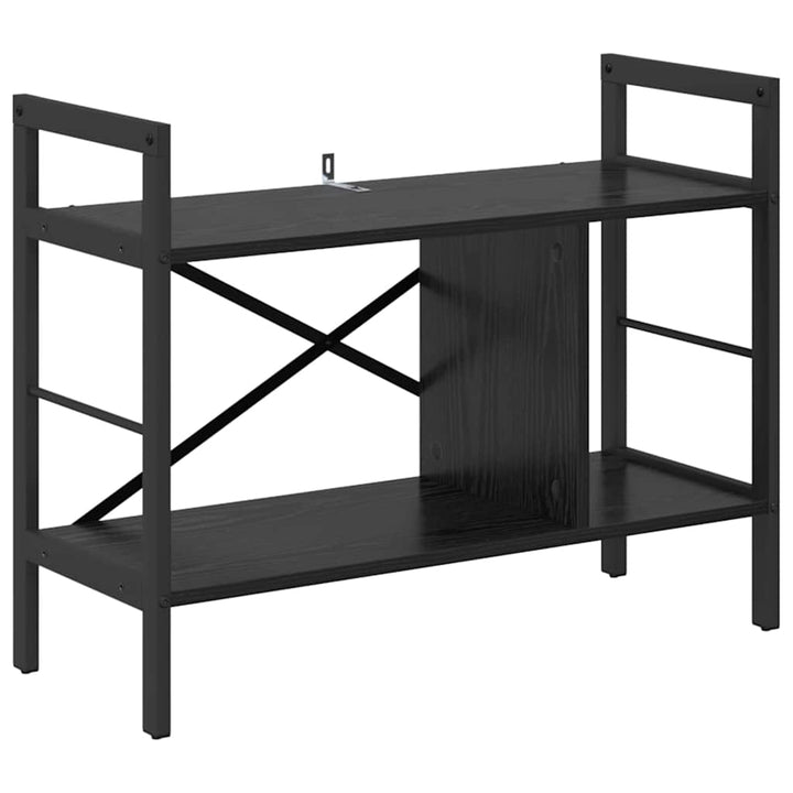 Bogreol Sort eg 75 x 30 x 58,5 cm Konstrueret træ