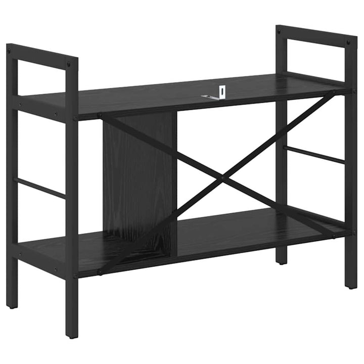 Bogreol Sort eg 75 x 30 x 58,5 cm Konstrueret træ