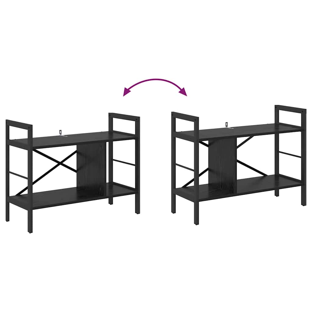 Bogreol Sort eg 75 x 30 x 58,5 cm Konstrueret træ
