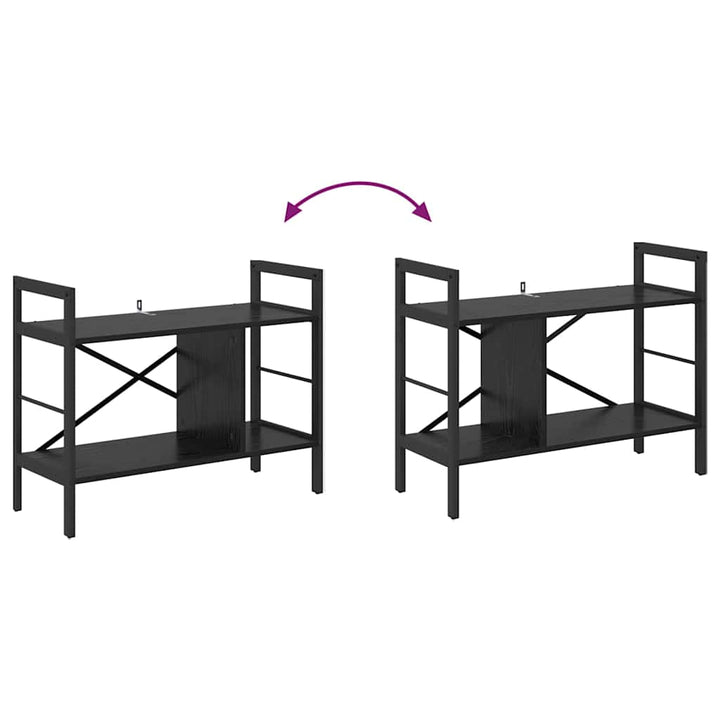 Bogreol Sort eg 75 x 30 x 58,5 cm Konstrueret træ