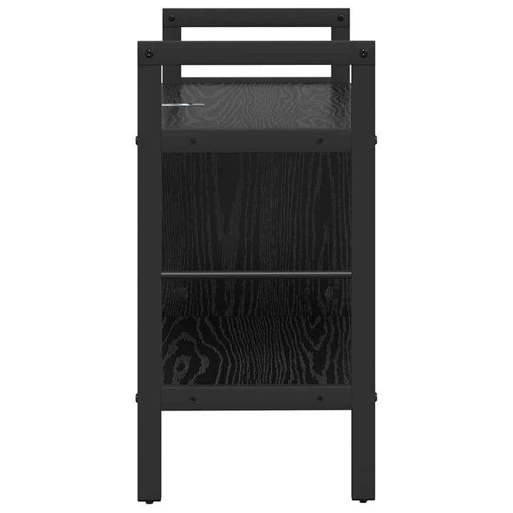 Bogreol Sort eg 75 x 30 x 58,5 cm Konstrueret træ