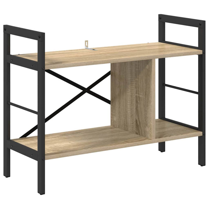 Bogreol 3 niveauer 75 x 30 x 58,5 cm Konstrueret træ Sonoma eg