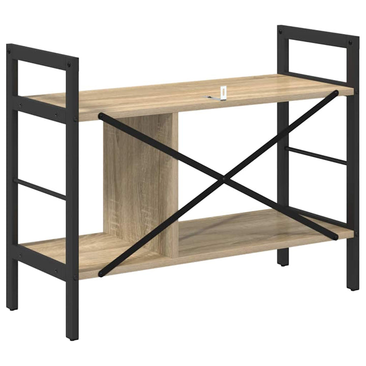 Bogreol 3 niveauer 75 x 30 x 58,5 cm Konstrueret træ Sonoma eg