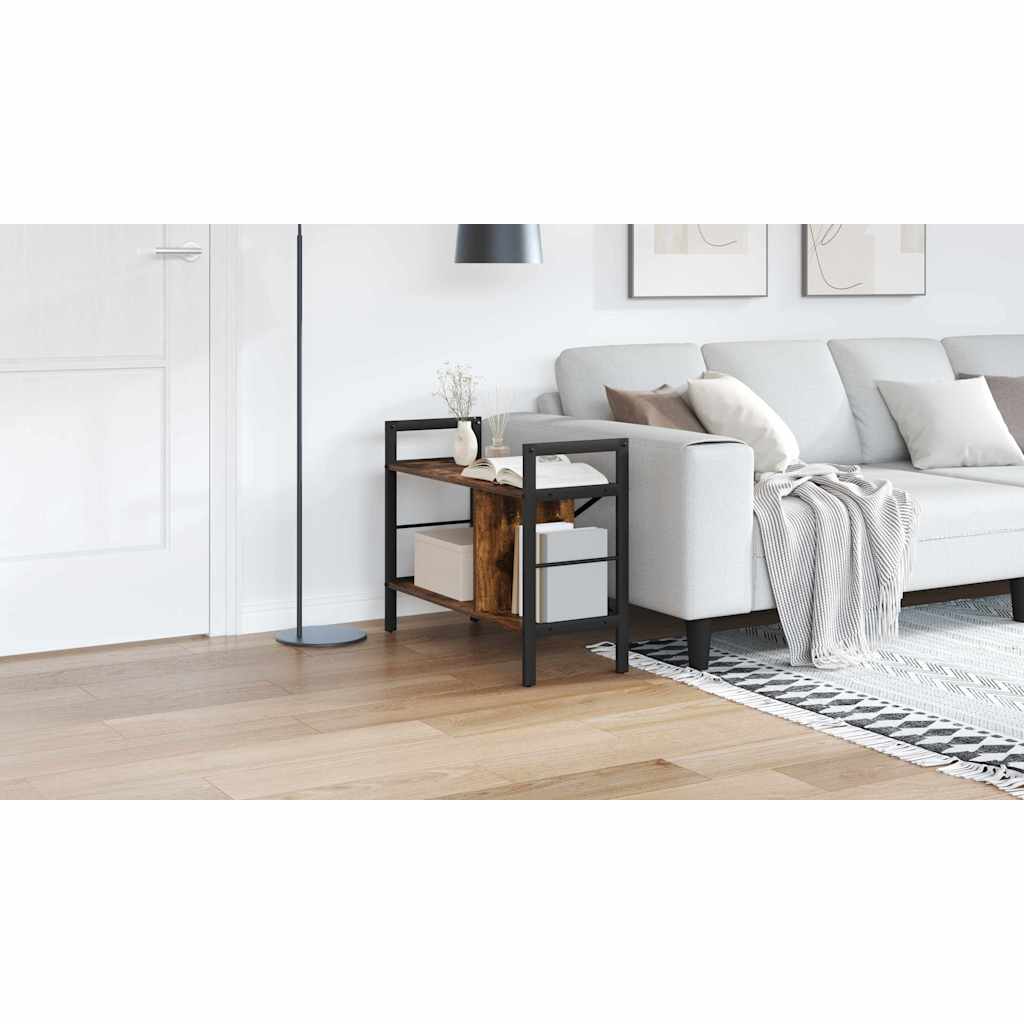 Bogreol Røget eg 75 x 30 x 58,5 cm Konstrueret træ